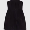 Mini strapless linnen jurk