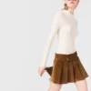 Minirok van geplooid corduroy