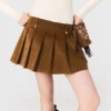 Minirok van geplooid corduroy