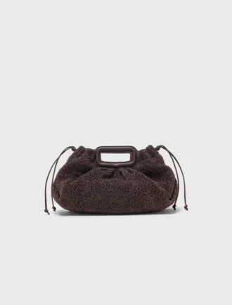 Mipli clutch met bouclé-effect