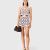 Mipli clutch met bouclé-effect