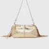 Miss M-clutch van metallic leer