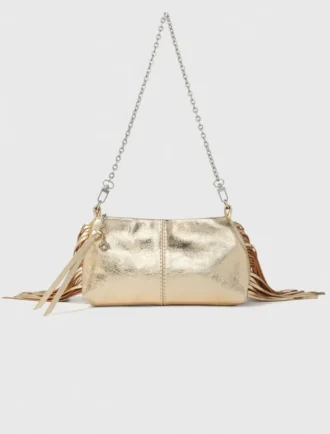 Miss M-clutch van metallic leer