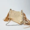 Miss M-clutch van metallic leer