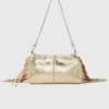 Miss M-clutch van metallic leer