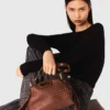 Miss M mini leren tas met studs