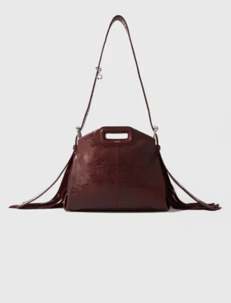 Miss M mini tas van gekraakt leer