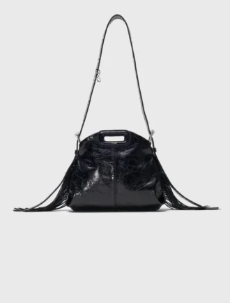 Miss M mini tas van gekraakt leer