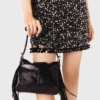 Miss M mini tas van gekraakt leer