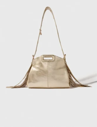 Miss M mini-tas van metallic leer