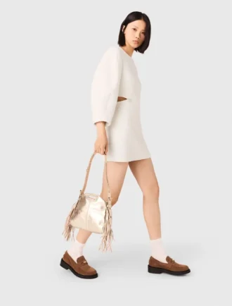 Miss M mini-tas van metallic leer