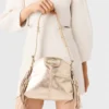 Miss M mini-tas van metallic leer