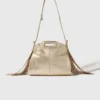 Miss M mini-tas van metallic leer
