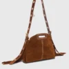 Miss M Mini-tas van suède met stiksels