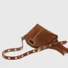 Miss M Mini-tas van suède met stiksels