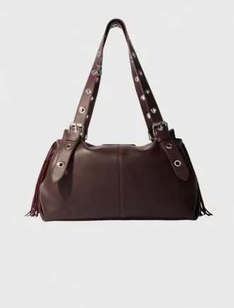 Miss M XL-tas van effen leer
