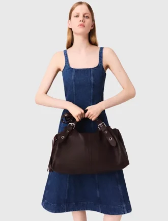 Miss M XL-tas van effen leer