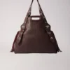 Miss M XL-tas van effen leer