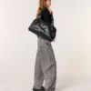 Miss M XL-tas van effen leer