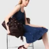 Miss M XL-tas van effen leer