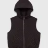 Mouwloos puffervest met strass