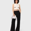 Mouwloze top van tweed met lurex
