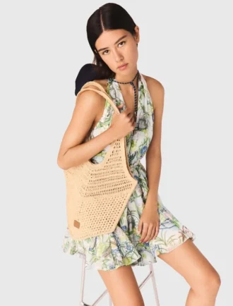 Natuurlijke raffia tas