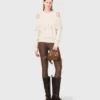 Off-the-shoulder trui
