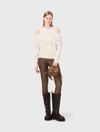 Off-the-shoulder trui