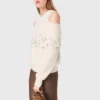 Off-the-shoulder trui