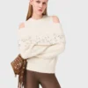 Off-the-shoulder trui