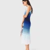 Ombré gebreide maxi-jurk