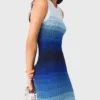 Ombré gebreide maxi-jurk