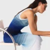 Ombré gebreide maxi-jurk