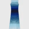 Ombré gebreide maxi-jurk