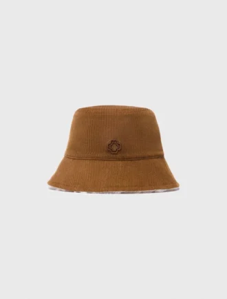 Omkeerbare corduroy bucket hat