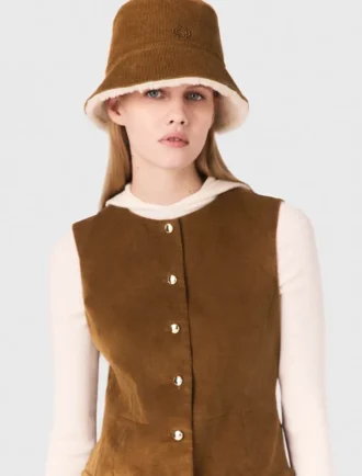 Omkeerbare corduroy bucket hat