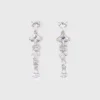 Oorbellen met hartjes van strass