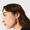 Oorbellen met hartjes van strass