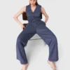 Pantalon met plooien en strass