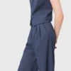 Pantalon met plooien en strass