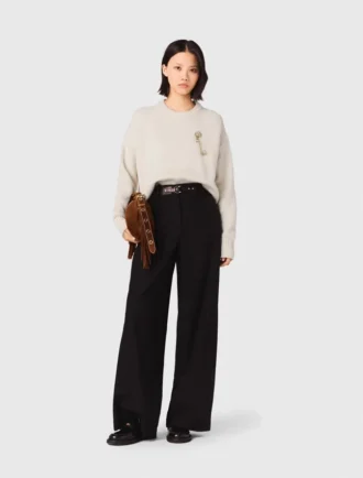 Pantalon met wijde pijpen