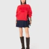 Paris New York Lettering Sweatshirt