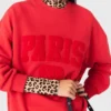 Paris New York Lettering Sweatshirt