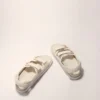 Platte leren sandalen