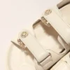 Platte leren sandalen