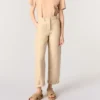 Platte sandalen met raffia-effect