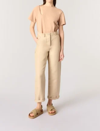 Platte sandalen met raffia-effect