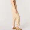Platte sandalen met raffia-effect