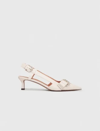 Pumps met dubbele gesp en slingback